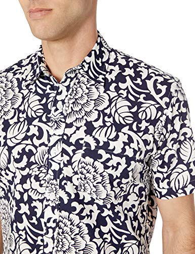 Image of Amazon Essentials Men's Regular-Fit Short-Sleeve Poplin Shirt, Collared, Washed