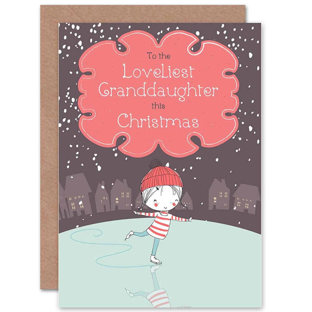 Wee Blue Coo CARD CHRISTMAS XMAS LOVELIEST GRANDDAUGHTER