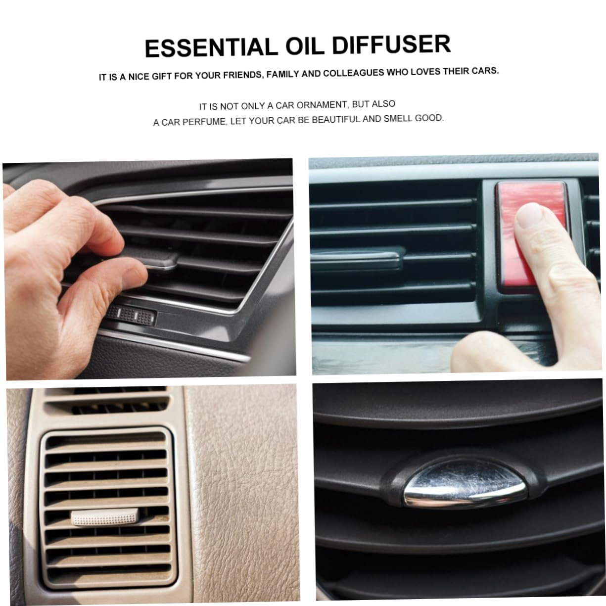 SOLUSTRE 3pezzi Diffusore Aromatico Clip Forma Di Robot Per Auto Decorazione e Profumo Per Ventilazione Fresco e Atmosfera Incantevole Facile Da Installare Con Ricariche Aromatiche