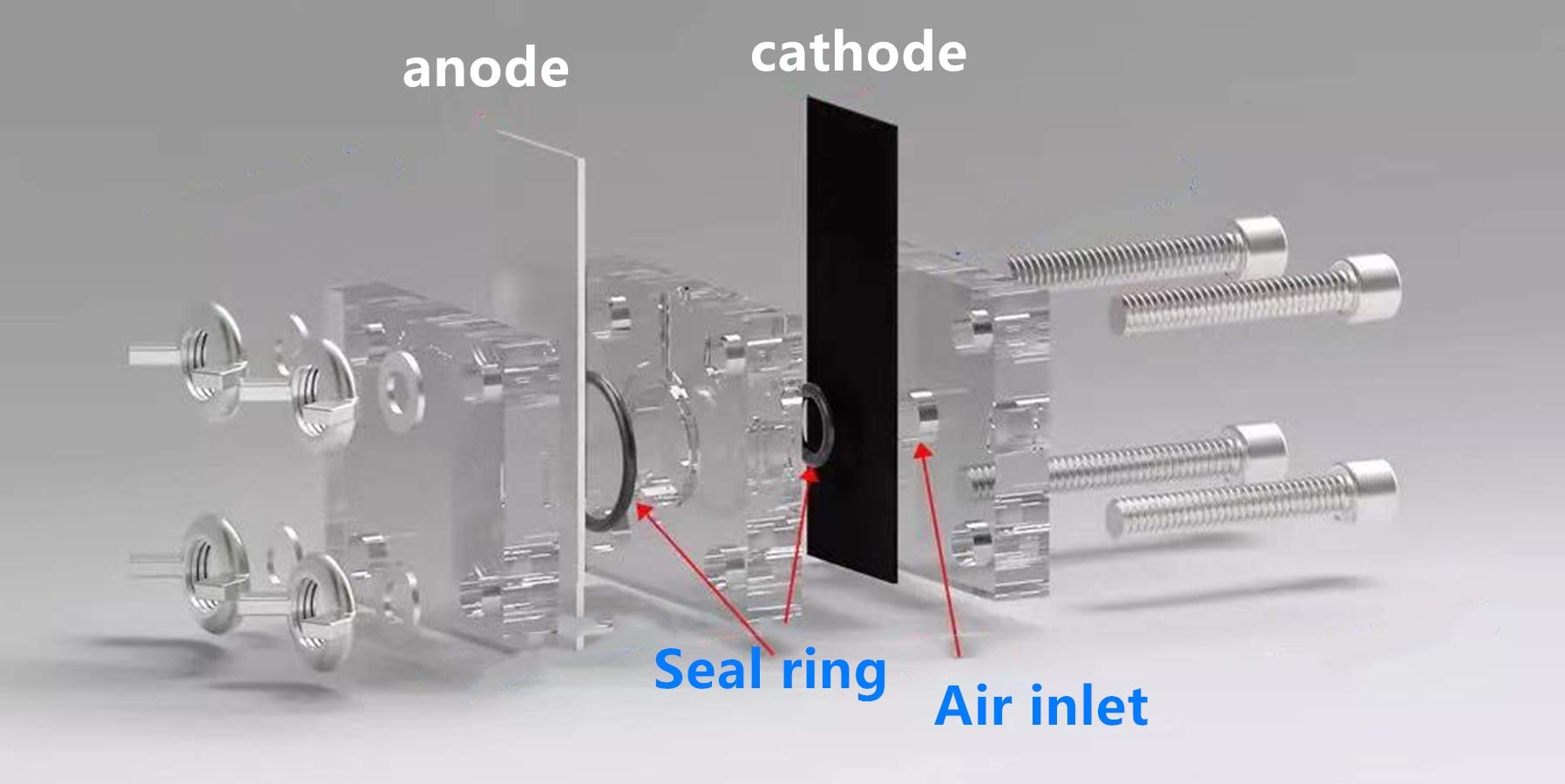Zinc air battery test device Metal fuel cell reactor Secondary zinc air
