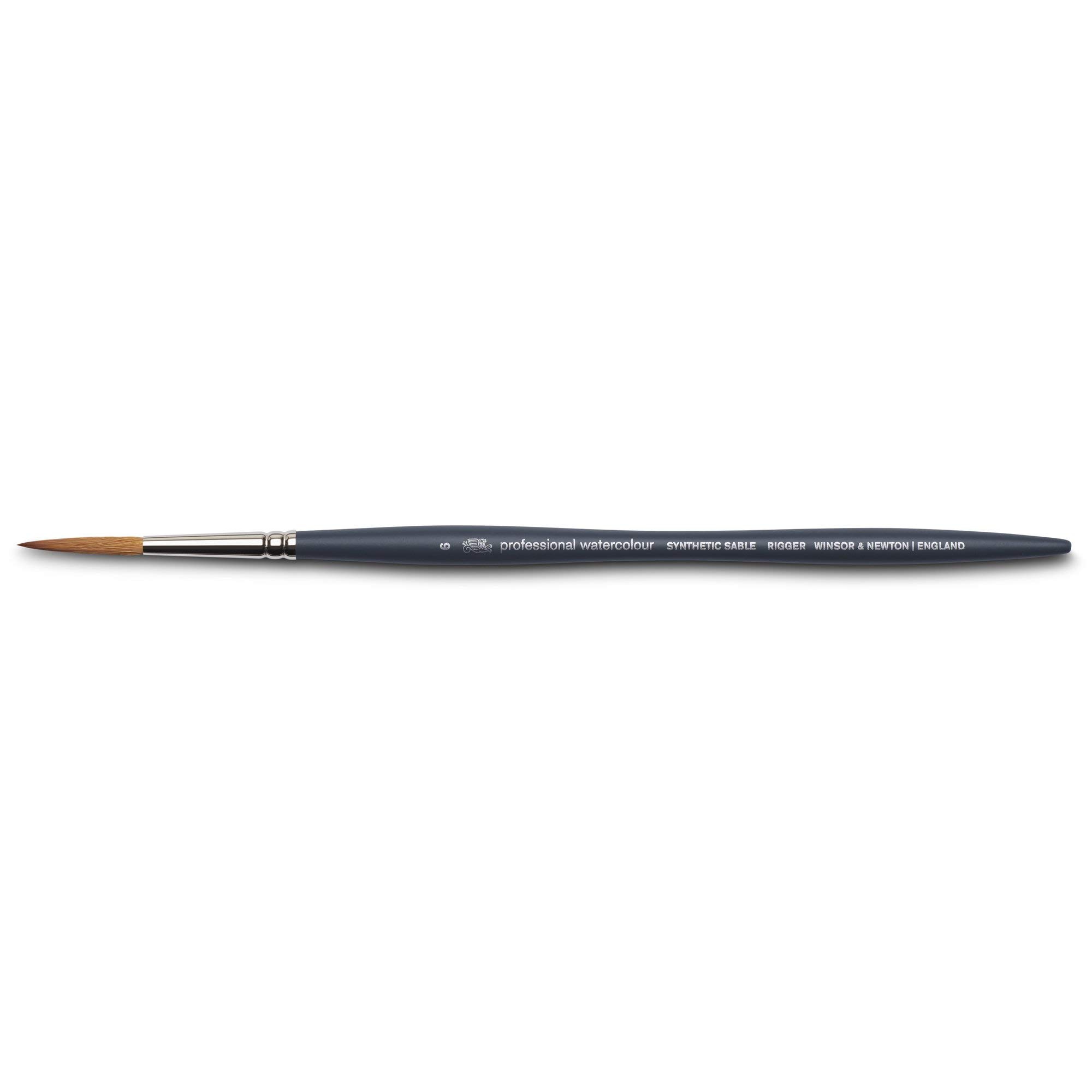 Winsor & Newton 5011306 profesyonel sulu boya fırçası, sentetik lifli sulu boya için boyama fırçası, ergonomik sap, uzun ömürlü ve şeklini korur, kısa saplı - arma fırçası no. 6