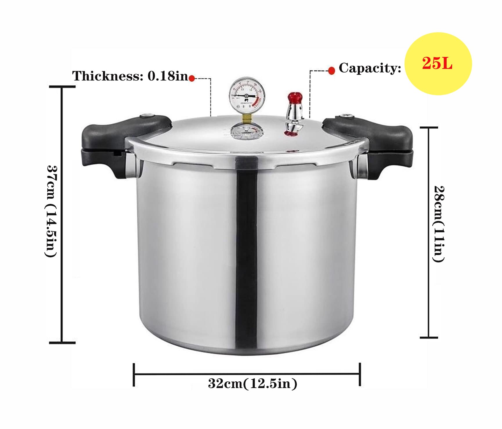 25 quart pressure canner cooker,Builtin luxury digital pressure gauge