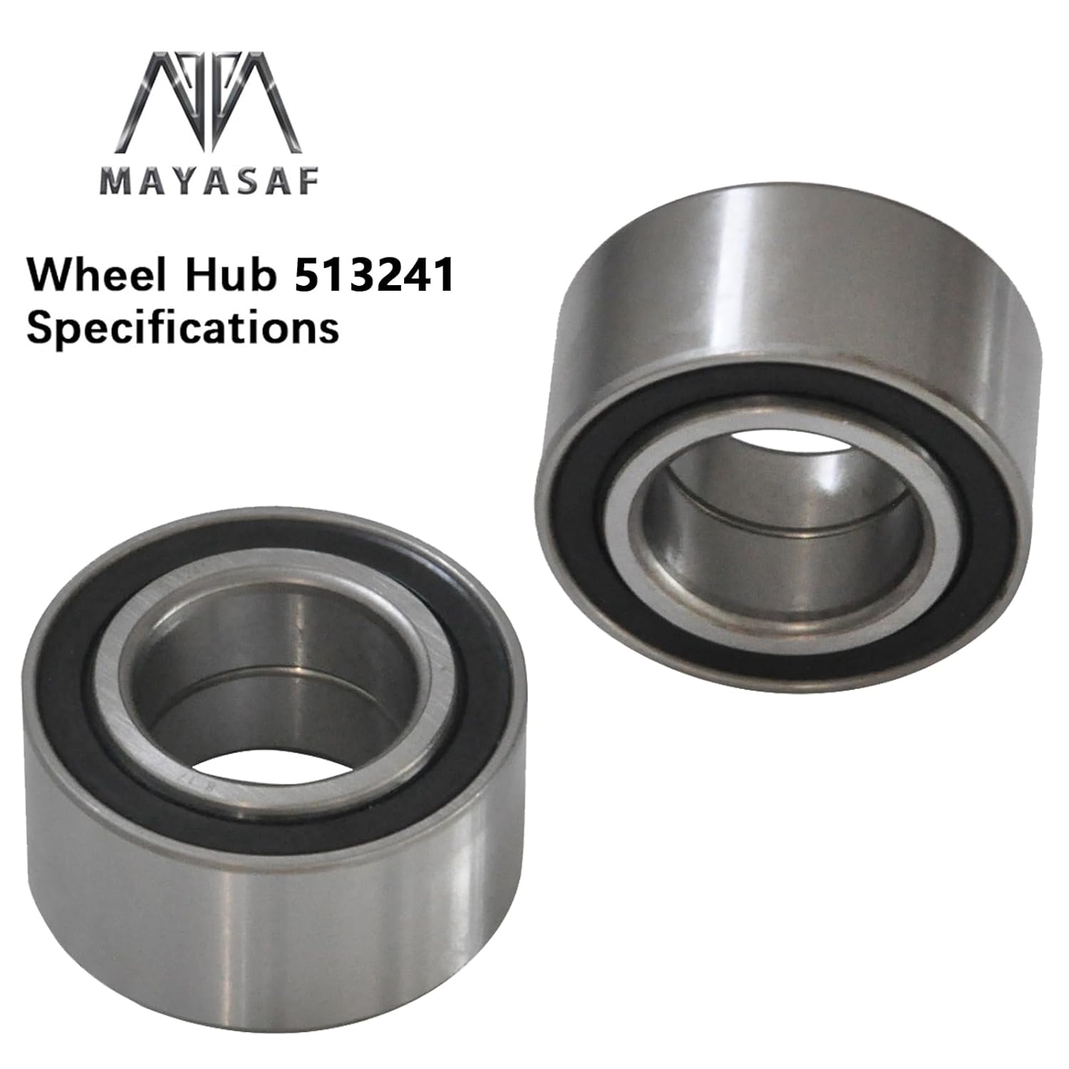 MAYASAF 513241 [2 Pack] Front Wheel Bearing Assembly Fit 1990-1993 for Acura Integra, 1988-1991 for Honda Prelude (2 Pcs)