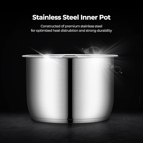 Miniatura 7 de CUCKOO Olla a presión 10 opciones de menú: vaporizador, cocción lenta, salteado, gachas de avena y más, pantalla LED fácil de usar, olla interior de