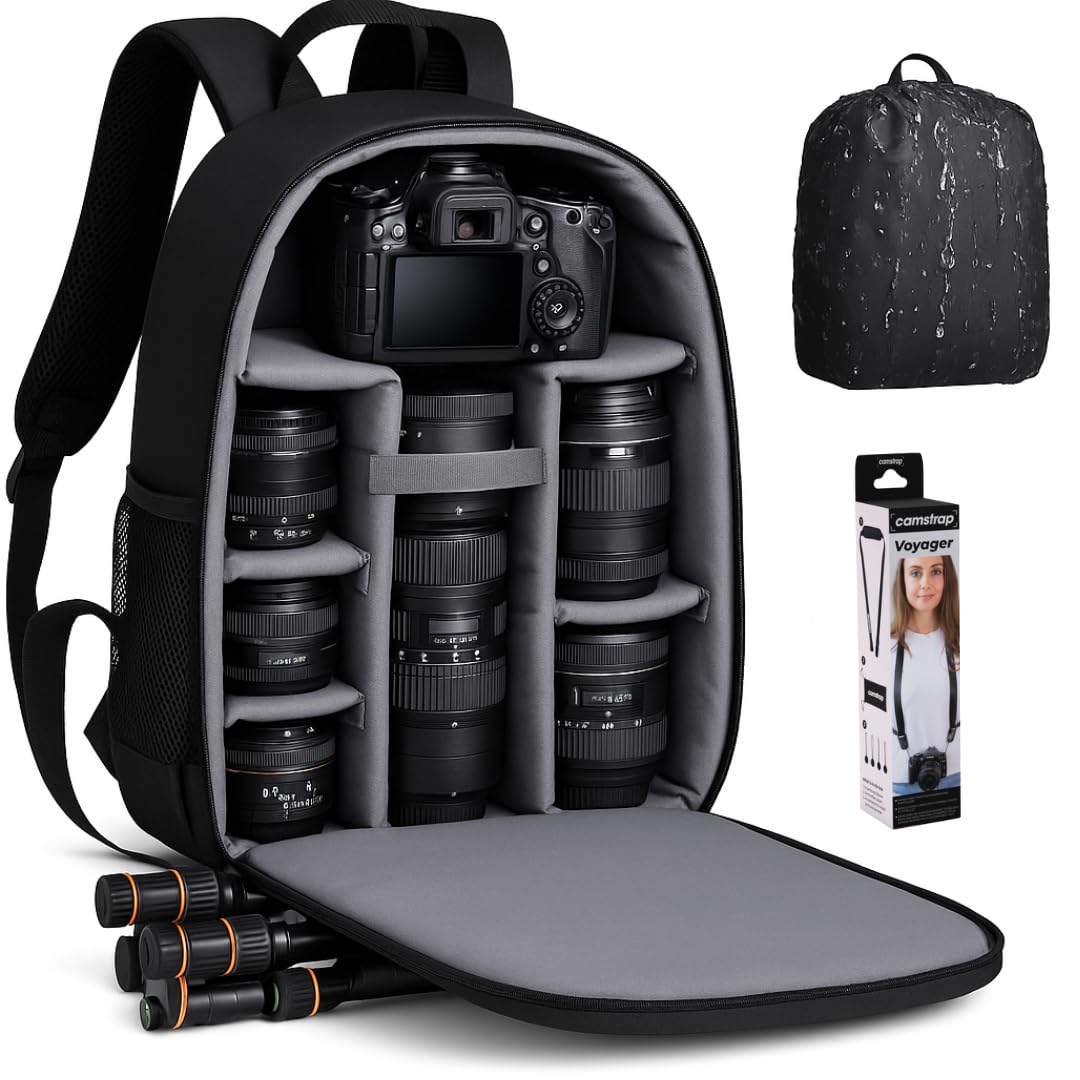 Camstrap Nomad, Zaino fotografico a mani libere con cinghia da viaggio, per fotocamere, reflex binocolo e drone