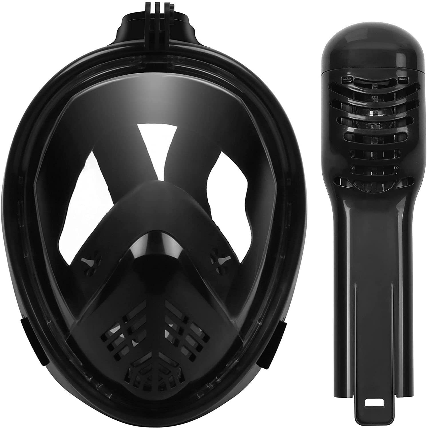 Maschera da Snorkeling per Adulti E Bambini, Antiappannamento, Panoramica A 180°, Ultra Trasparente, Morbida E Confortevole, Regolabile.（Green-S/M）