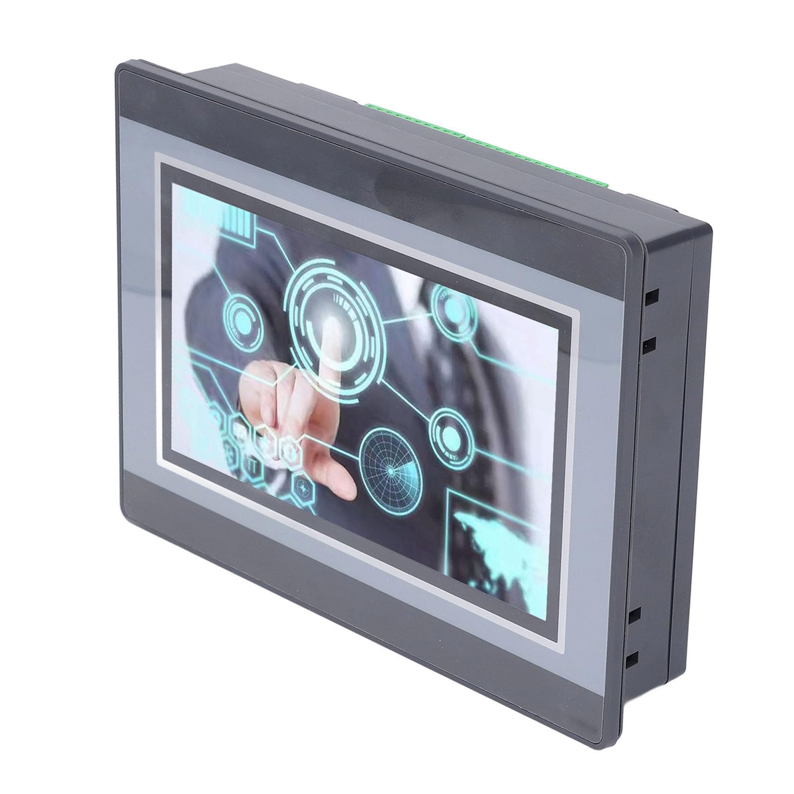 Controllore logico programmabile PLC con display LCD TFT da 7 pollici, monitor touchscreen HMI, scheda di controllo PLC, 800x480px, DC24V, 5A, uscita relè 12in 8out