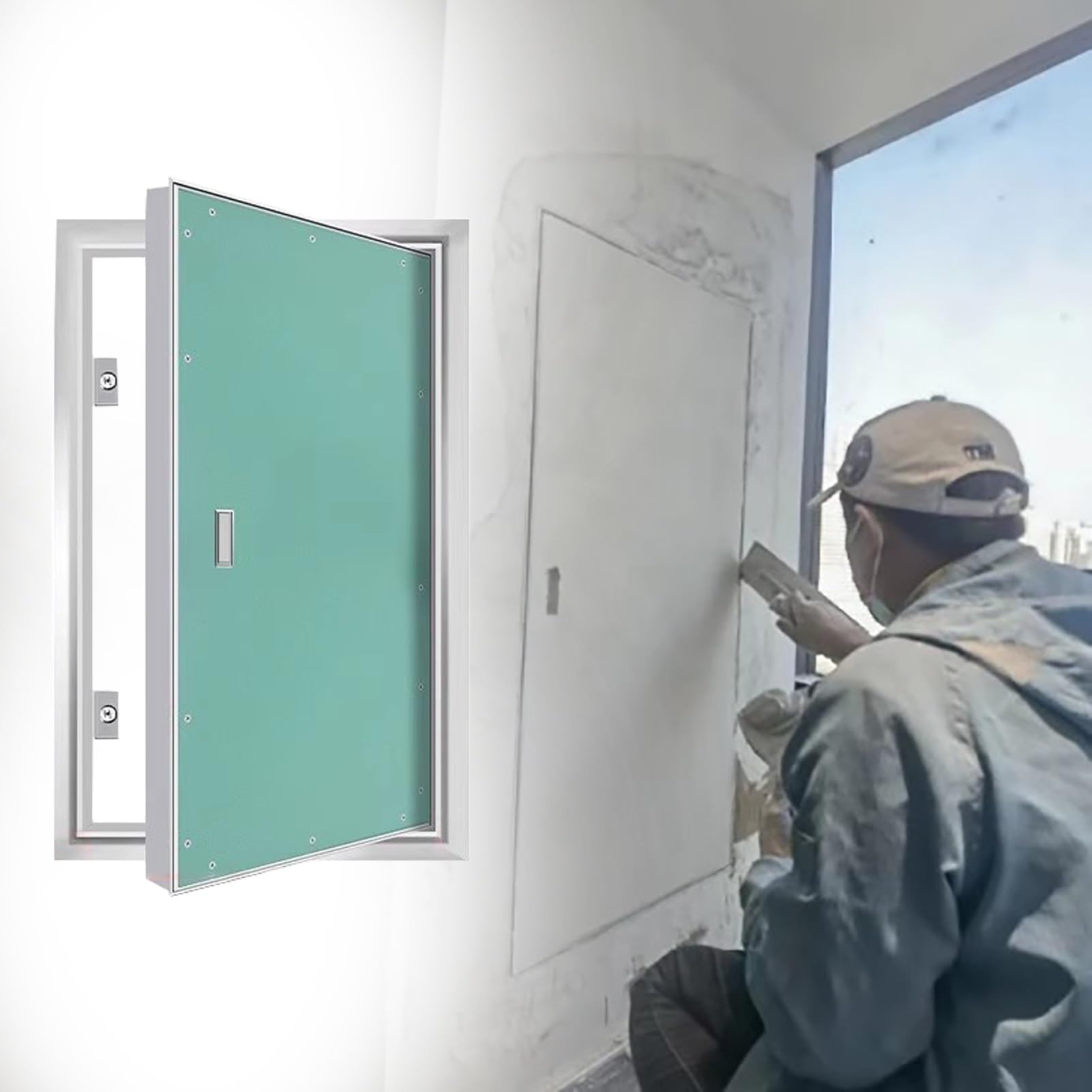 Panel de acceso para paneles de yeso pintable y puerta oculta de montaje empotrado