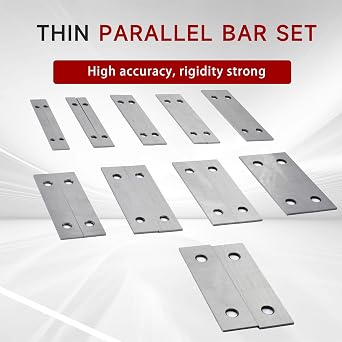 findmall 10 Pairs 1/8 X 6 Thin Parallel Bar Set, 0.0003 Inch Accuracy
