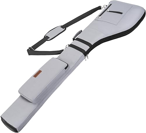 Miniatura 17 de AKOZLIN Bolsa de transporte para palos de golf 8-10, ligera, plegable, para viajes, domingo, con correa, bolsa impermeable para el domingo Negro