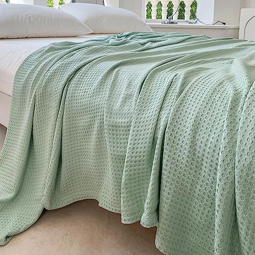 Image of AmyHomie Cooling Waffle Blanket King Size, 100% Rayon Derived from Bamboo