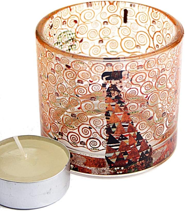 Museumsshop Tealightholder Motiv Gustav Klimt Expectation - Tealight Glass