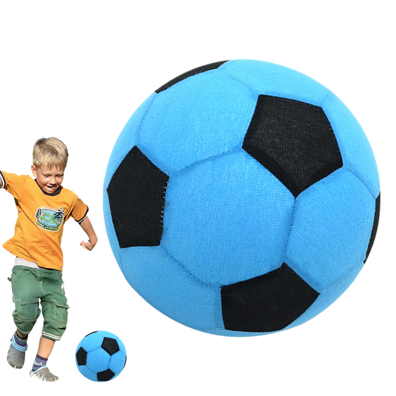 Soft Football, Simulation Football Cloth-covered Soccer Balls, Leakproof Soft Soccer Balls, Interactive Blow Up For Indoor And Outdoor Use