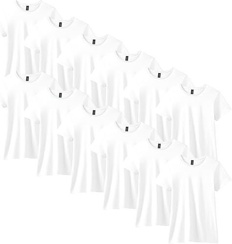 Gildan Women's Softstyle Cotton T-Shirt, Style G64000L, Multipack, White (12-Pac