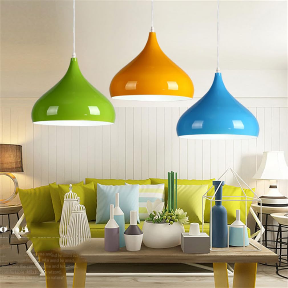 Lámpara Industrial con diseño de macarrón, accesorios de iluminación decorativos para la iluminación de la Isla de la cocina, lámpara colgante para comedor, Elegante farol de Meta