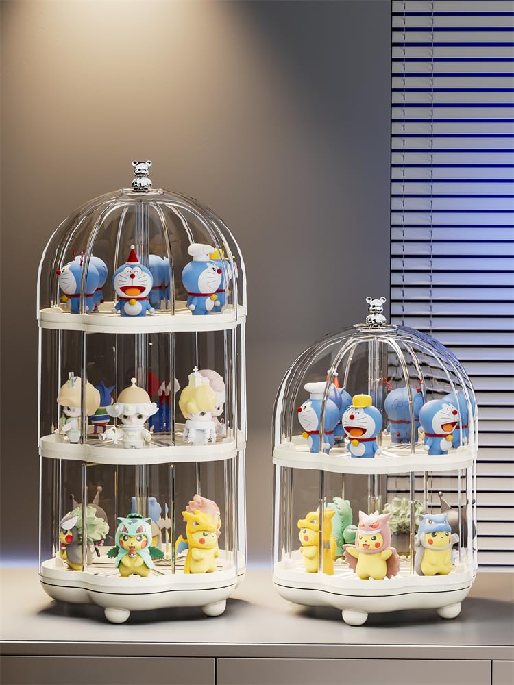 収納展示棚 防塵回転フィギュア収納ケース 透明ディスプレイボックス50