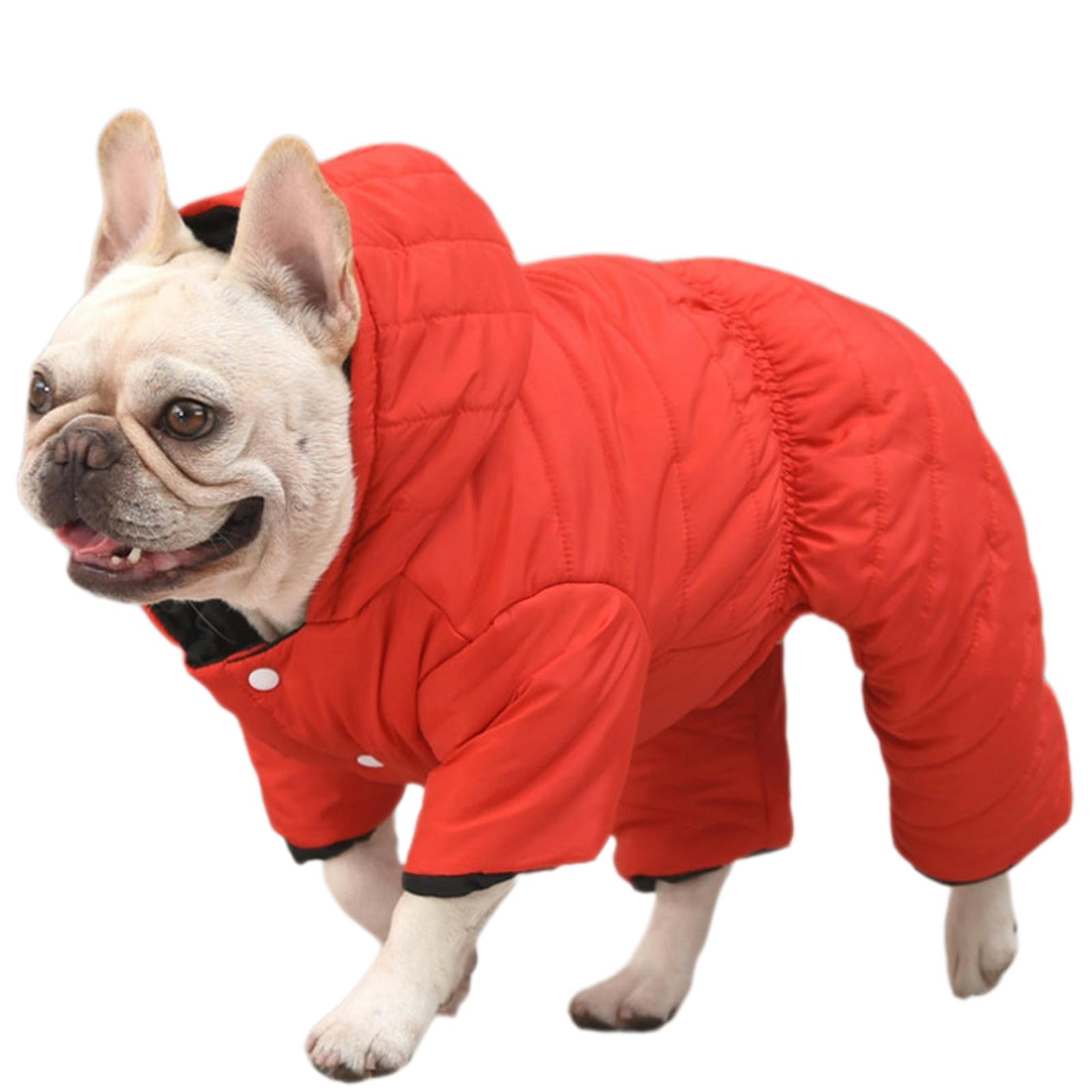UOSIA Winter French Bulldog Clothes Dog Hoodie Warm Dog Coats for Boy Girl Dogs Cold Weather Dog Clothes Full Body Dog Snowsuit for Pug English Boston Terrier Bully Pitbull Corgi Clothing