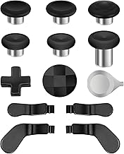 TNP 13 in 1 Accessories for Xbox Elite Controller Series 2 - Component Pack Kit Metal Thumbsticks, Paddles, D-Pads, Tool, Magnetic Replacement Parts for Xbox One Elite Controller Series 2 Core, Black