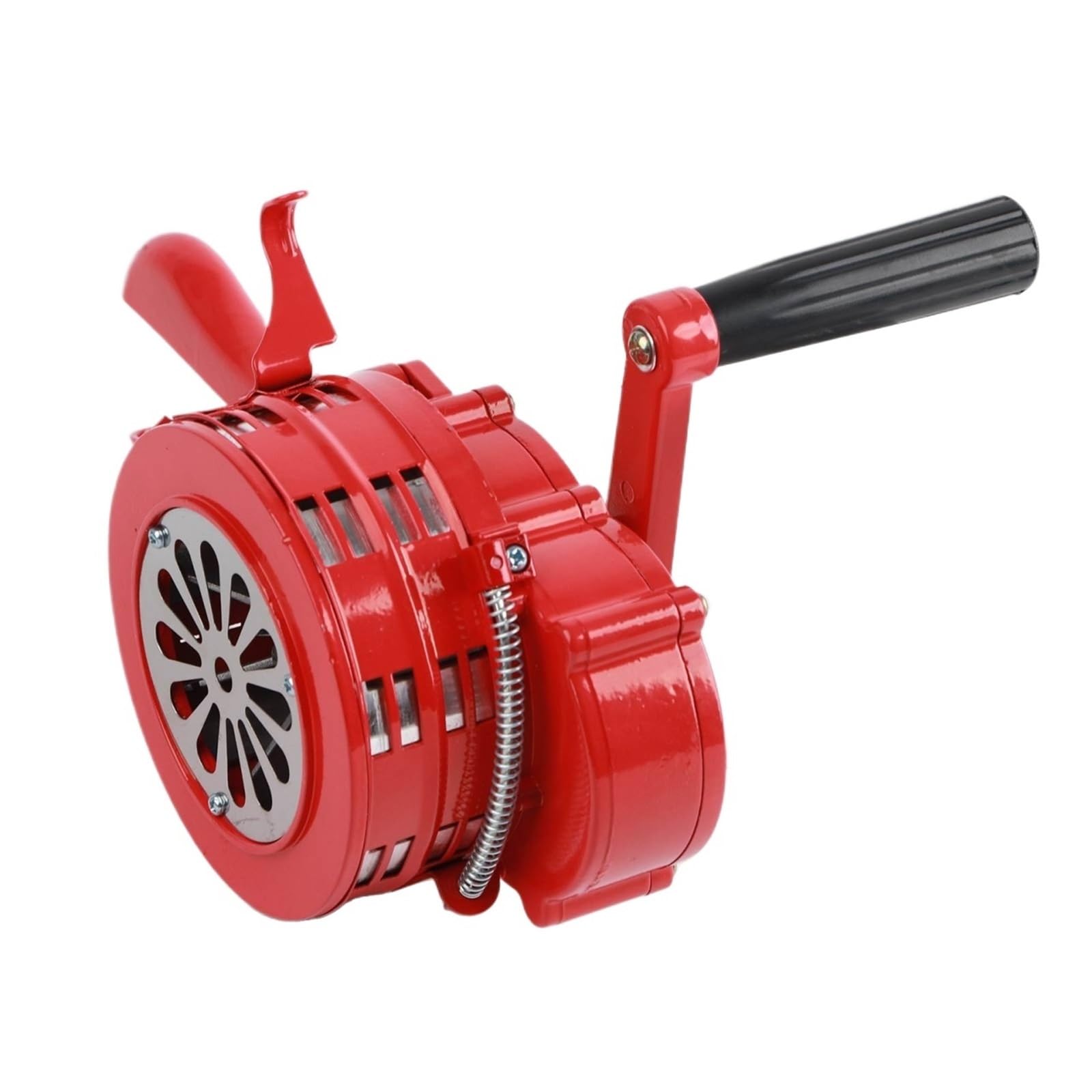 Picadora de Carne Manual, Sirena de manivela roja 120DB Alarma Manual portátil for escuelas Eventos Deportivos de Emergencia