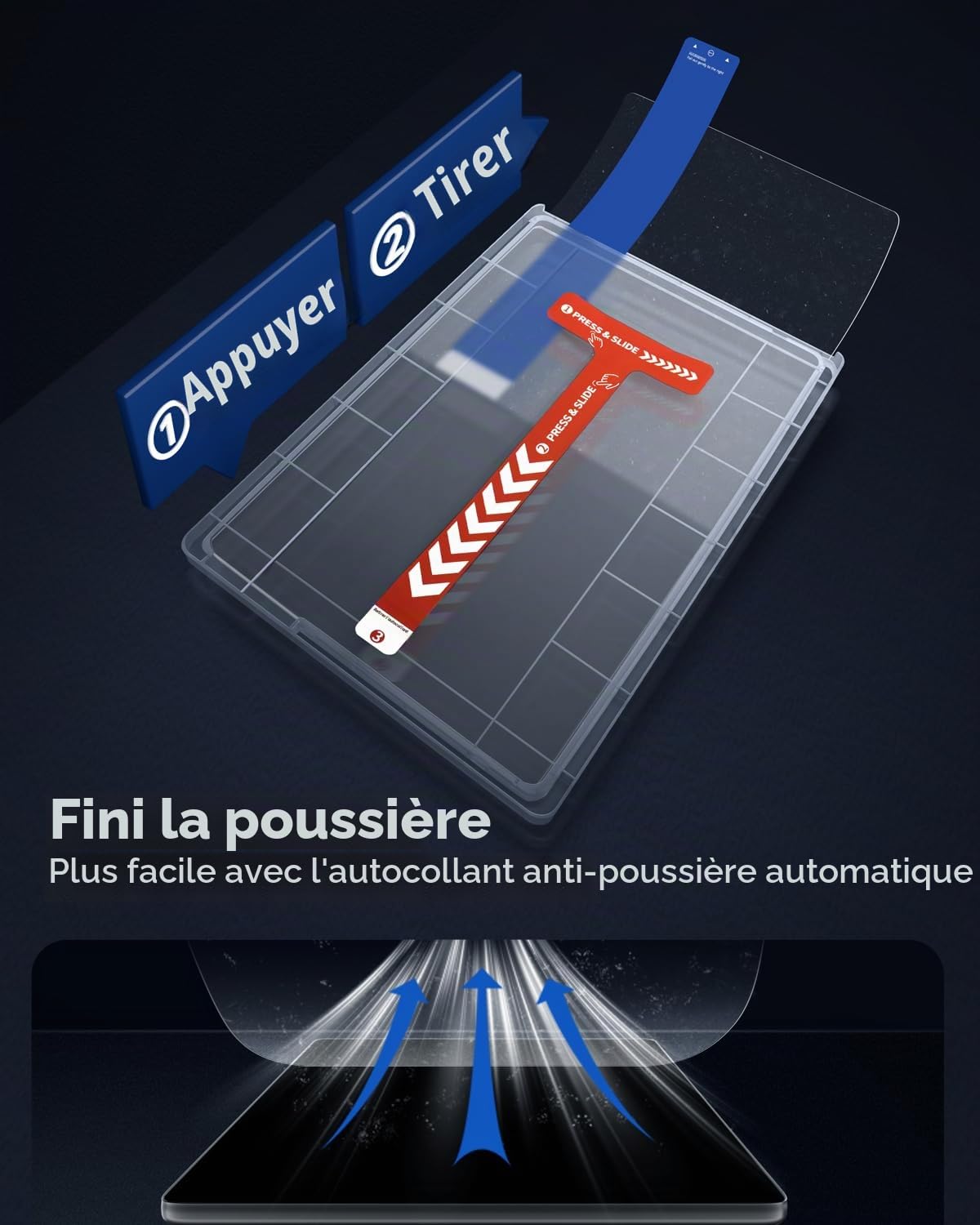 HD Série 2 Pièces 16" + 8" Film Protecteur pour Tesla Model Y 2026 Premium/Performance, Avant Et Arrière Écran 9H Verre Trempé Écran de Protection avec Kit d’Installation