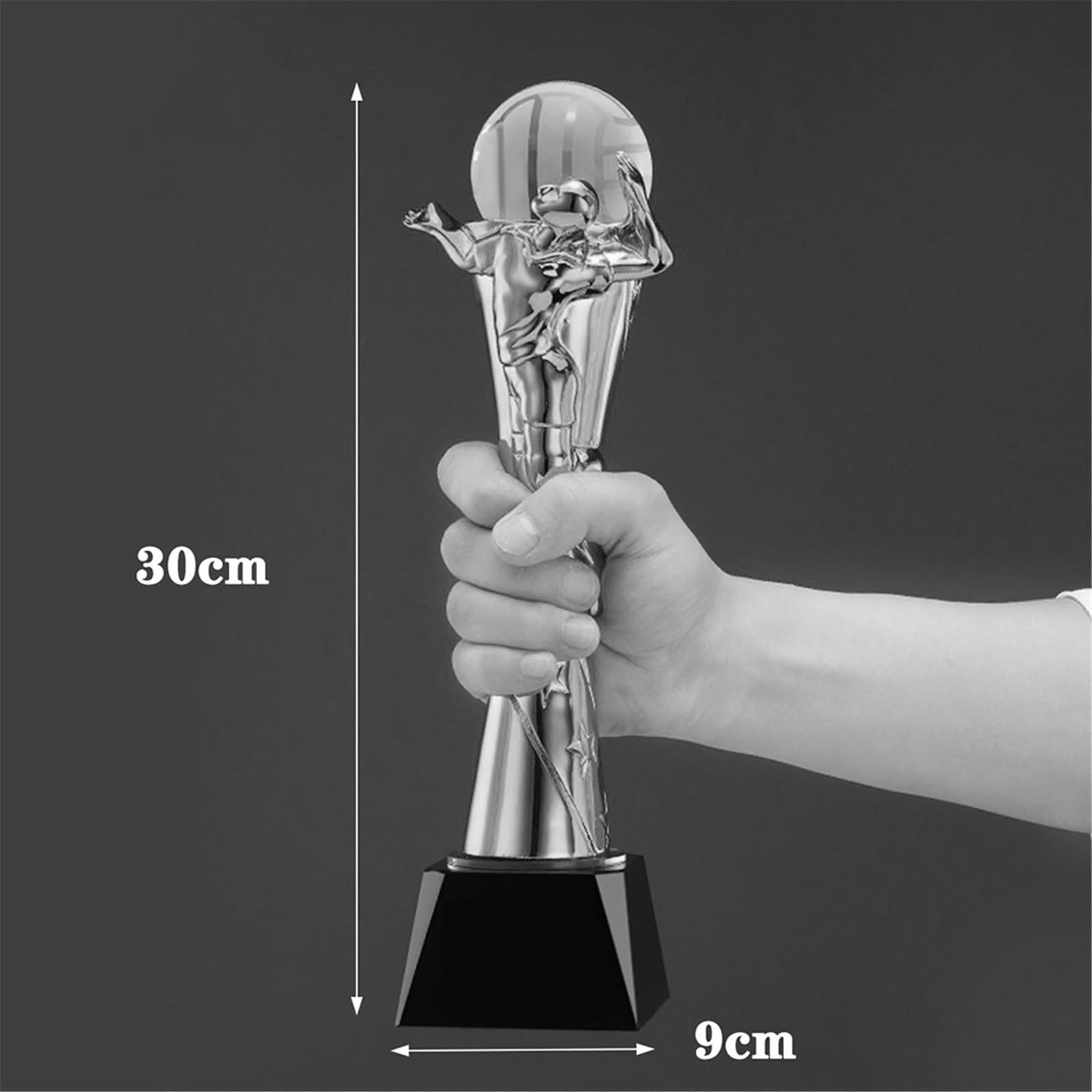 Trofeo De Voleibol para El Segundo Y Tercer Puesto del Torneo, Premio para Equipos Y Jugadores, Recuerdo Deportivo. La Base Se Puede Grabar.(Silver)