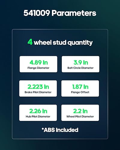 Miniatura 3 de SCITOO El conjunto de cojinete y cubo de rueda reemplaza 541009 ajuste trasero para Chevrolet Aveo 2004-2011, para Pontiac Wave 2005-2008, para