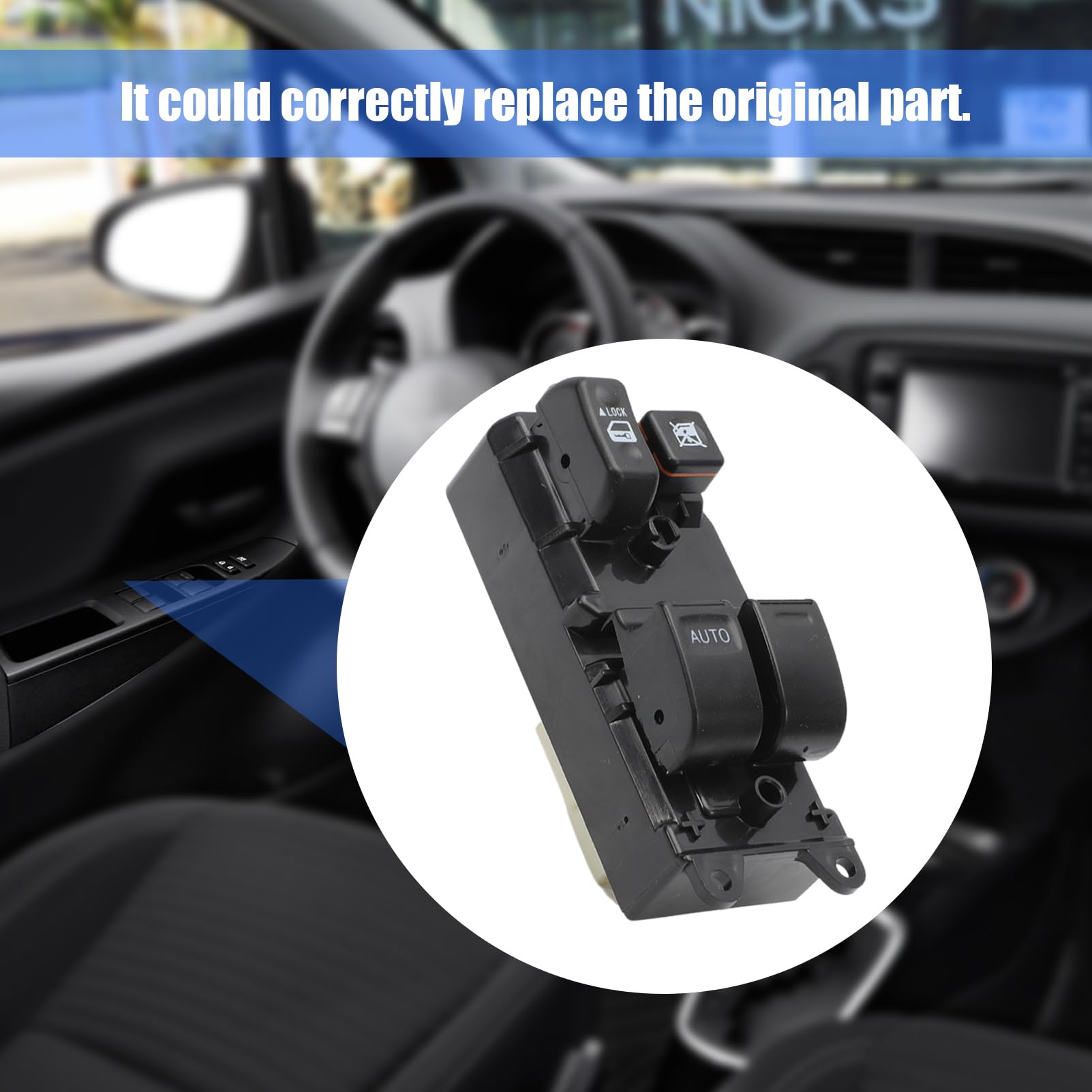 Interruttore Finestra Pulsantiera per T-oyota Yaris Alzacristalli Tasti Alzavetri Pulsante Pulsantiera con connettore 8 PIN Lato Guida Sinistro per Hilux Hiace Land Cruiser 84820-10100