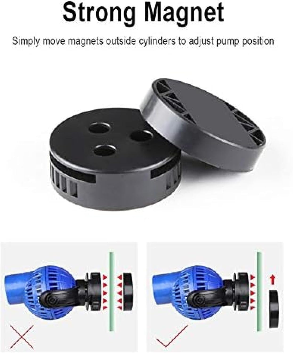 Acquario Fish Tank 360 ° Acqua Wave Maker Pompa, Powerhead Magnet Base Wave Maker, Flusso d'Acqua Surf Pump Pond per Acquario Fish Tank, Blue, JVP132