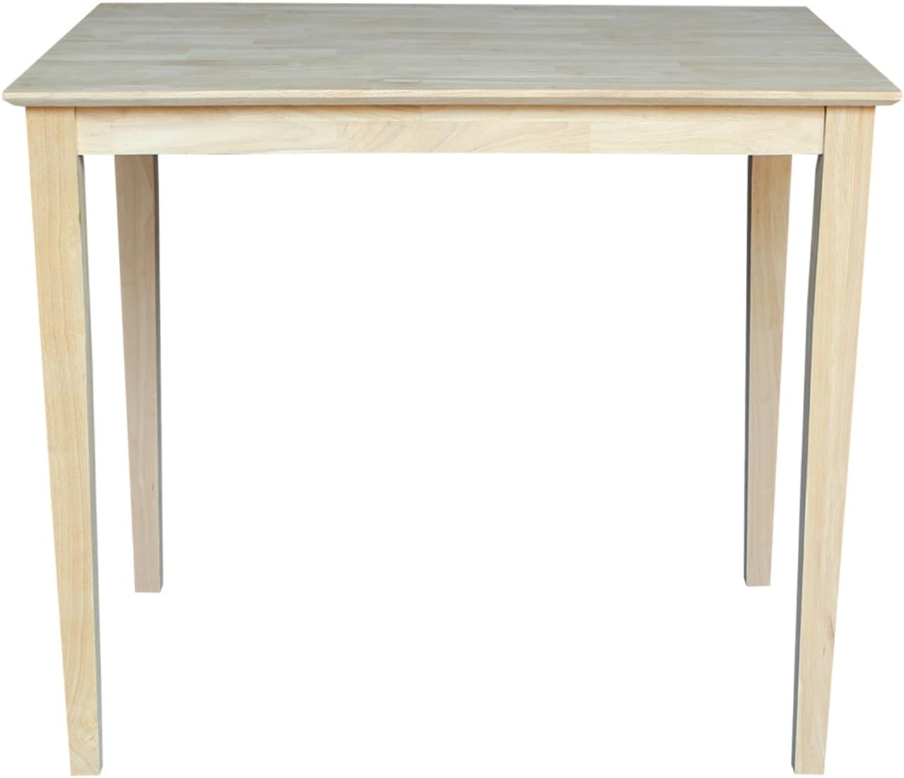 Natural Wood Counter Height Dining Table with Shaker Legs