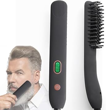 BenRich Beard Straightener for Men, Ceramic Ionic Heated Beard Brush