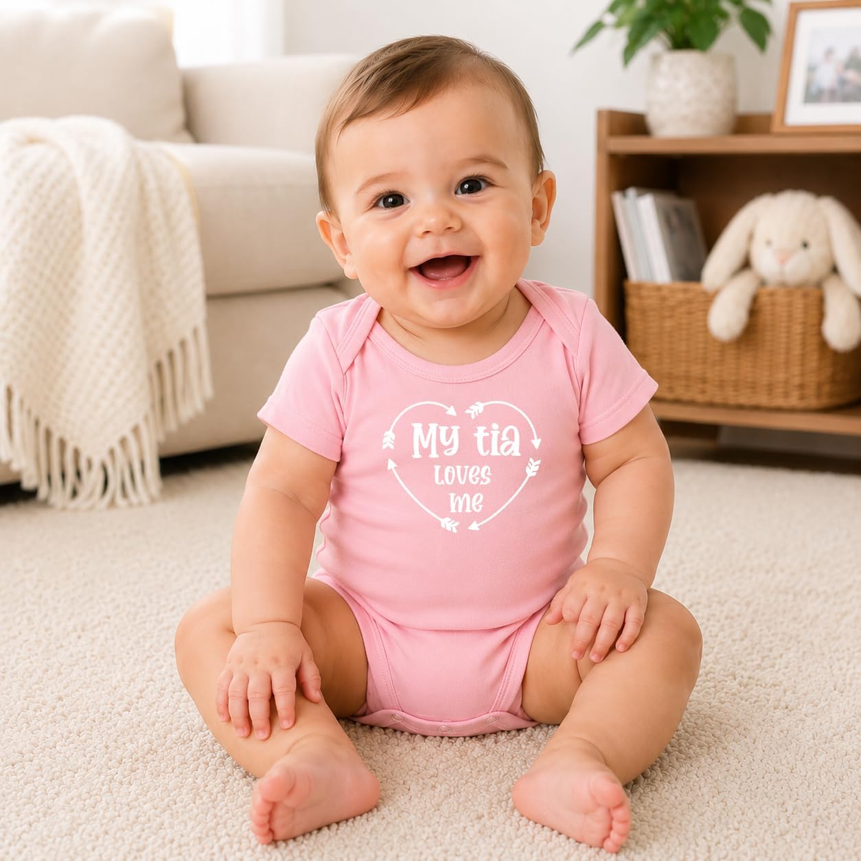 CBTwear My Tia Loves Me Funny Baby Bodysuit Cute Infant Outfit