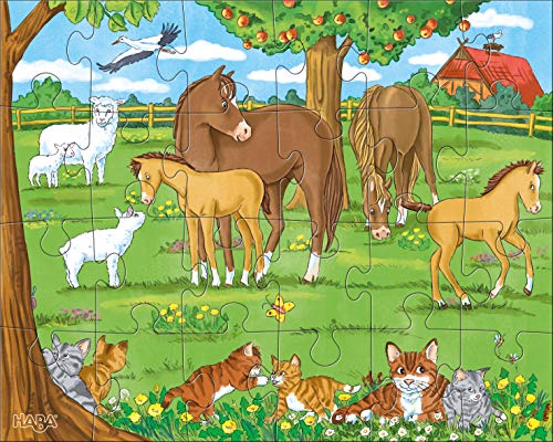 HABA 305468-Puzzle con 3 motivi di animali 4 anni