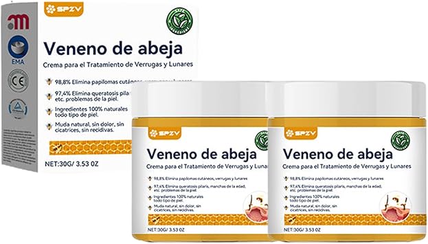 Spzv Bee Venom Cream Treatment Cream,Professional&Safe Formula,Provides for All Parts of The Body,for Men&Women,1Fl Oz 2Cans