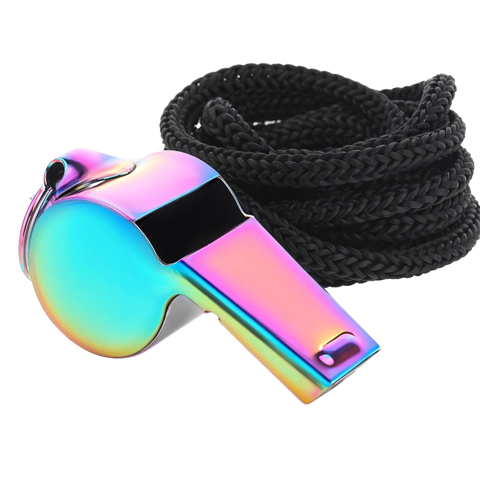 AHQiZFX Whistle, Whistle for Coaches, Stainless Steel Whistles Sports with Lanyard, Whistle for Teachers, Loud Crisp Sound Emergency Whistle Great for Coaches, Referees, and Officials