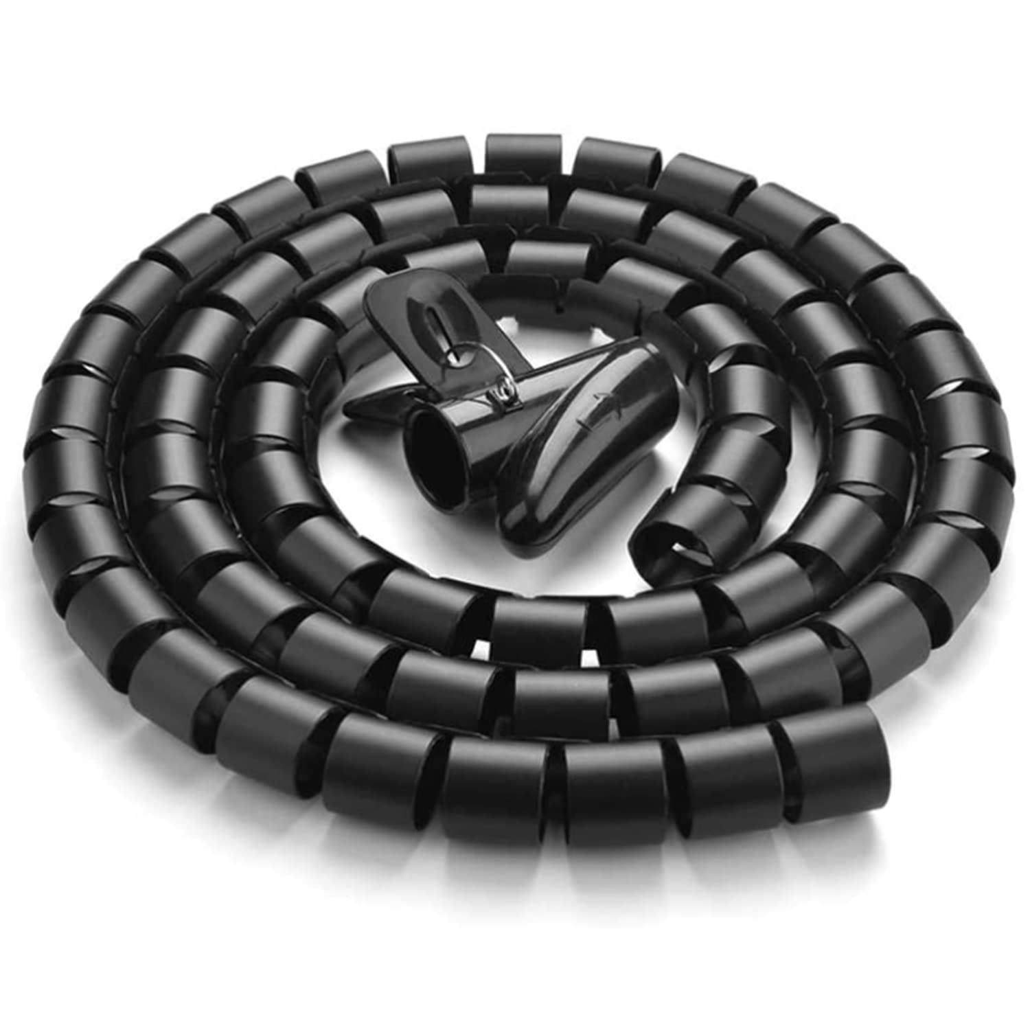 SKEIDO Cable Tidy Sleeve TV Cable Management Solution Wire Tidy to Hide Organise & Protect Cables 1.5m length/28mm Outer Diameter (Black)