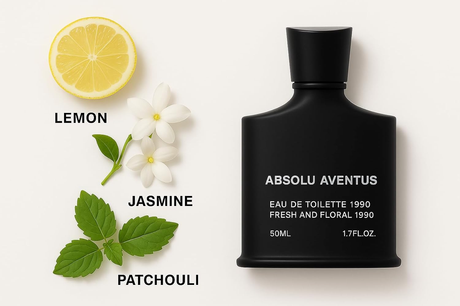 Men's Perfume, Eau de Toilette, Fresh and Floral, Lemon Jasmine Patchouli Cologne for Men, 50ml, 1.7 Fl Oz - Image 2