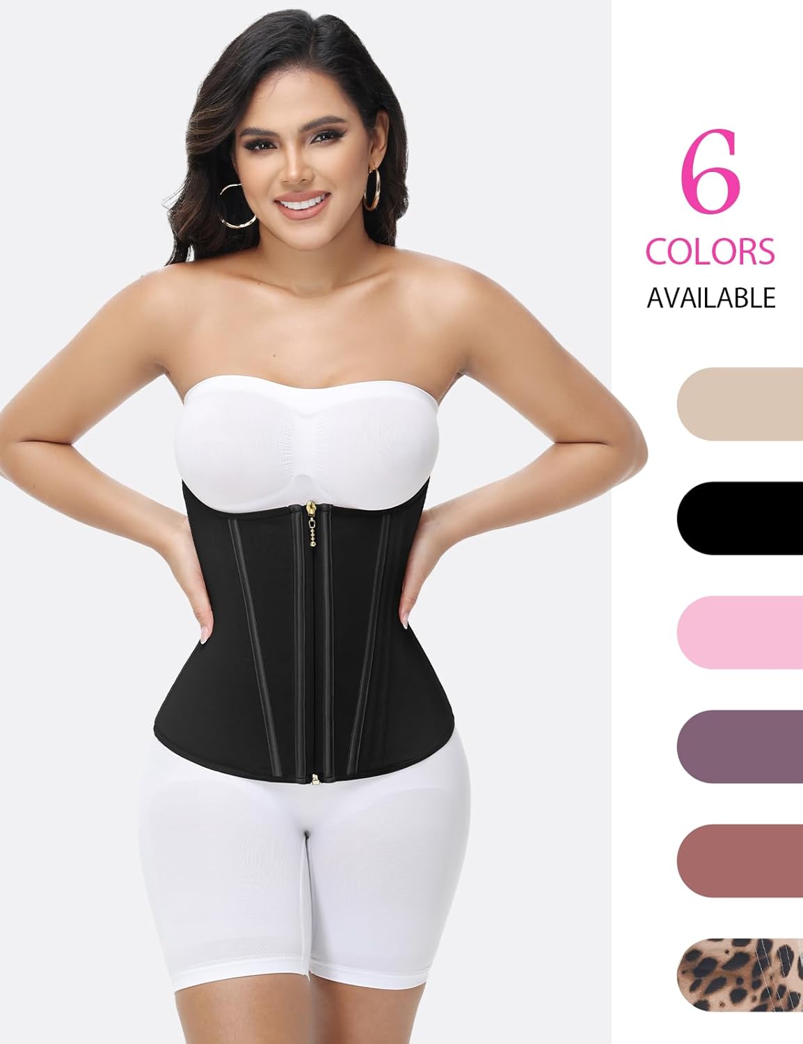 SHAPSHE Waist Trainer for Women Tummy Control Workout Waist Cincher Corset Shapewear Postpartum Body Shaper with Zipper Hook - Image 7