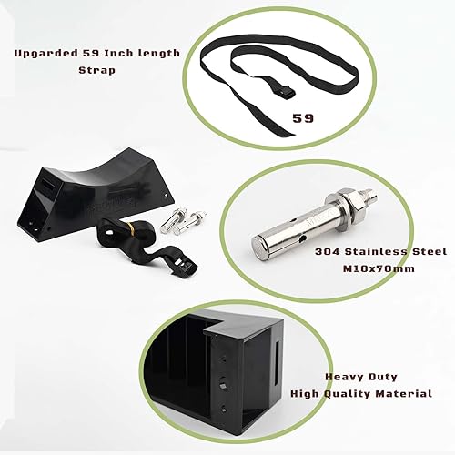 Miniatura 3 de Soporte de pared cilíndrica Soporte de tanque de nitrógeno resistente Soporte de tanque de propano con correa de seguridad de 59 pulgadas y