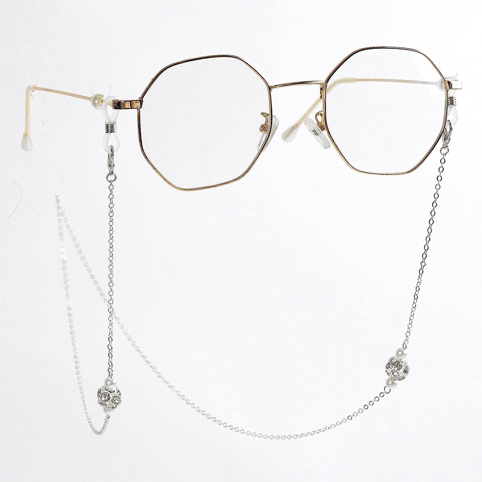 REVAHI 2pcs Cadena de anteojos, s Correa de anteojos Soporte de Cadena de anteojos para Mujeres anteojos Deportivos