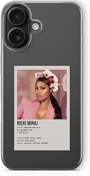 iPhone 16 ile Uyumlu Nicki Minaj Minimalist Poster Tasar m Bask l   effaf K l f