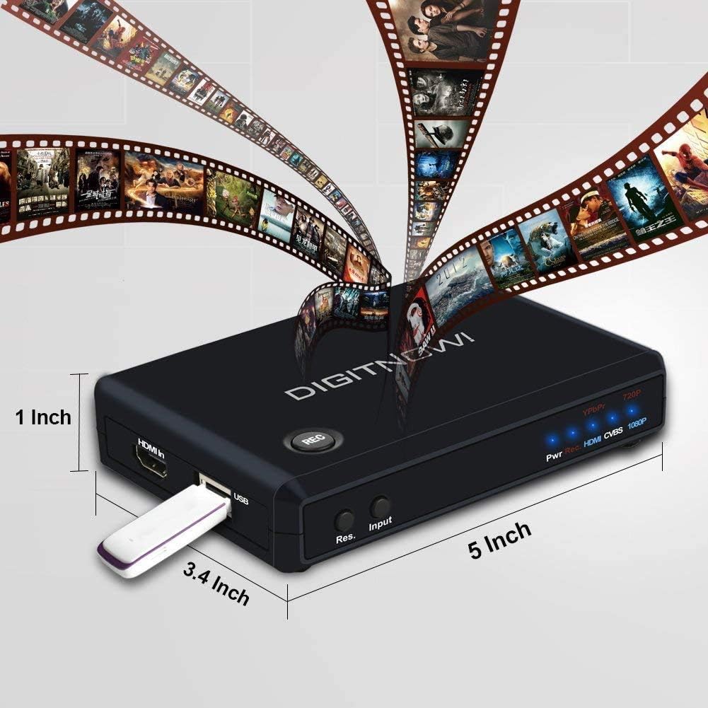 DIGITNOW! HD Game Capture/HD Video Capture Device, HDMI Video Converter/Recorder for PS4, Xbox One/Xbox 360,LiveTV,PVR DVR and More,Support HDMI/YPbPr/CVBS Input and HDMI Output,Full HD 1080p 30fps : Everything Else