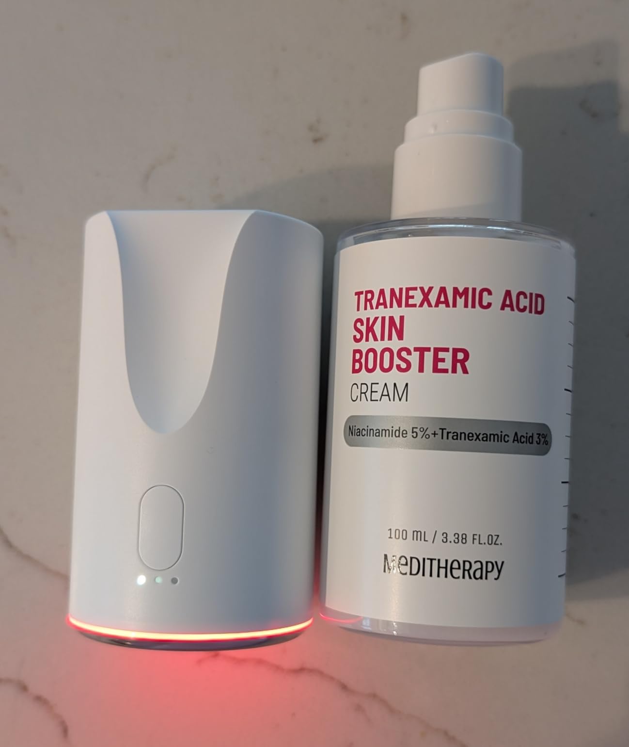 MEDITHERAPY Tranexamic Acid Skin Booster Cream 3.4 Fl Oz - 5% Niacinamide & 3% TXA Korean Face Moisturizer - Gentle Face Cream for Improved Clarity & Even Skin Tone - Radiant Complexion, Natural Color