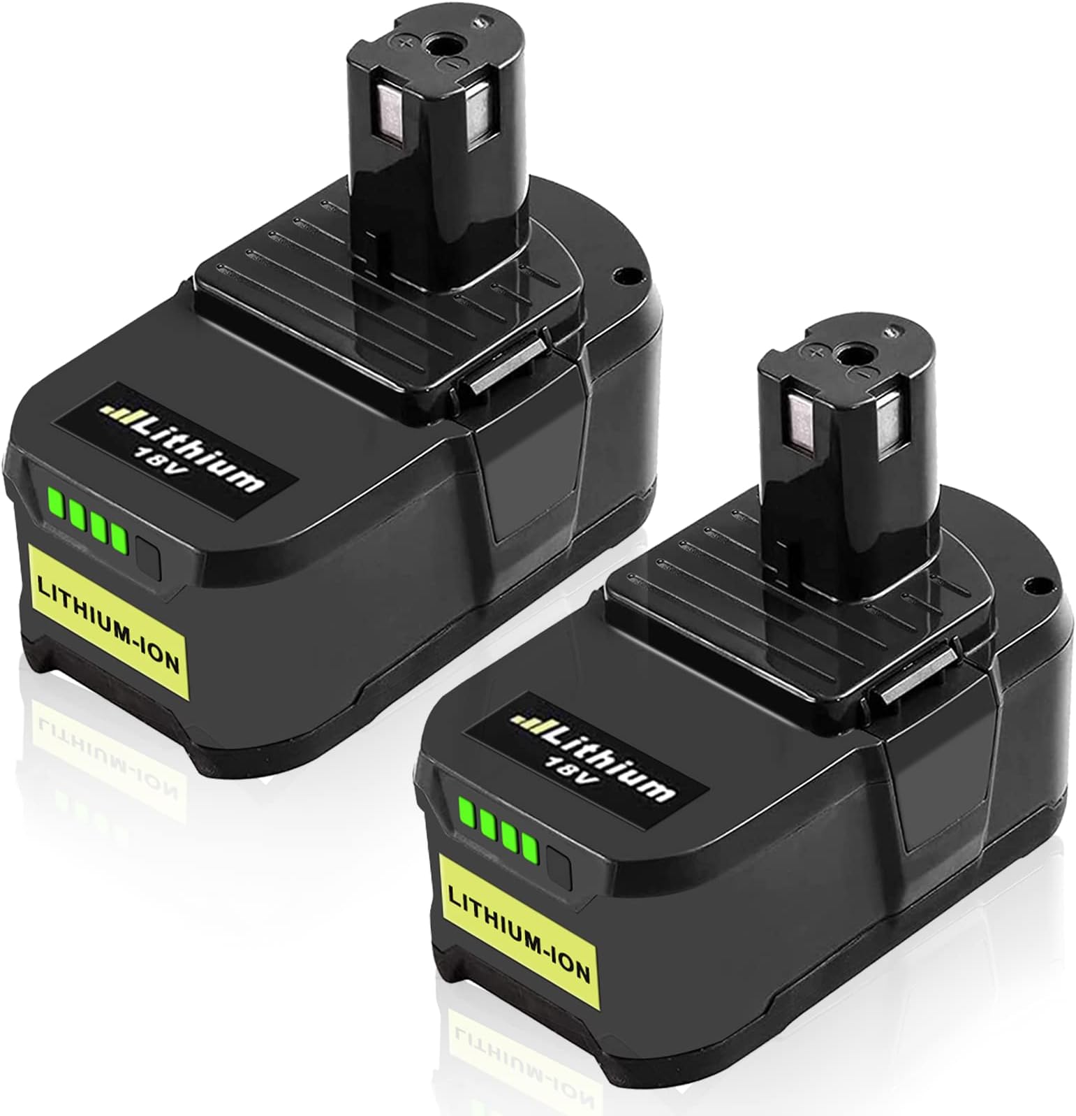2Packs 2.5Ah Replacement for Ryobi 18V Battery P108 RB18L25 RB18L13 RB18L50 RB18L40 P102 P103 P104 P105 P106 P107 Cordless Power Tools