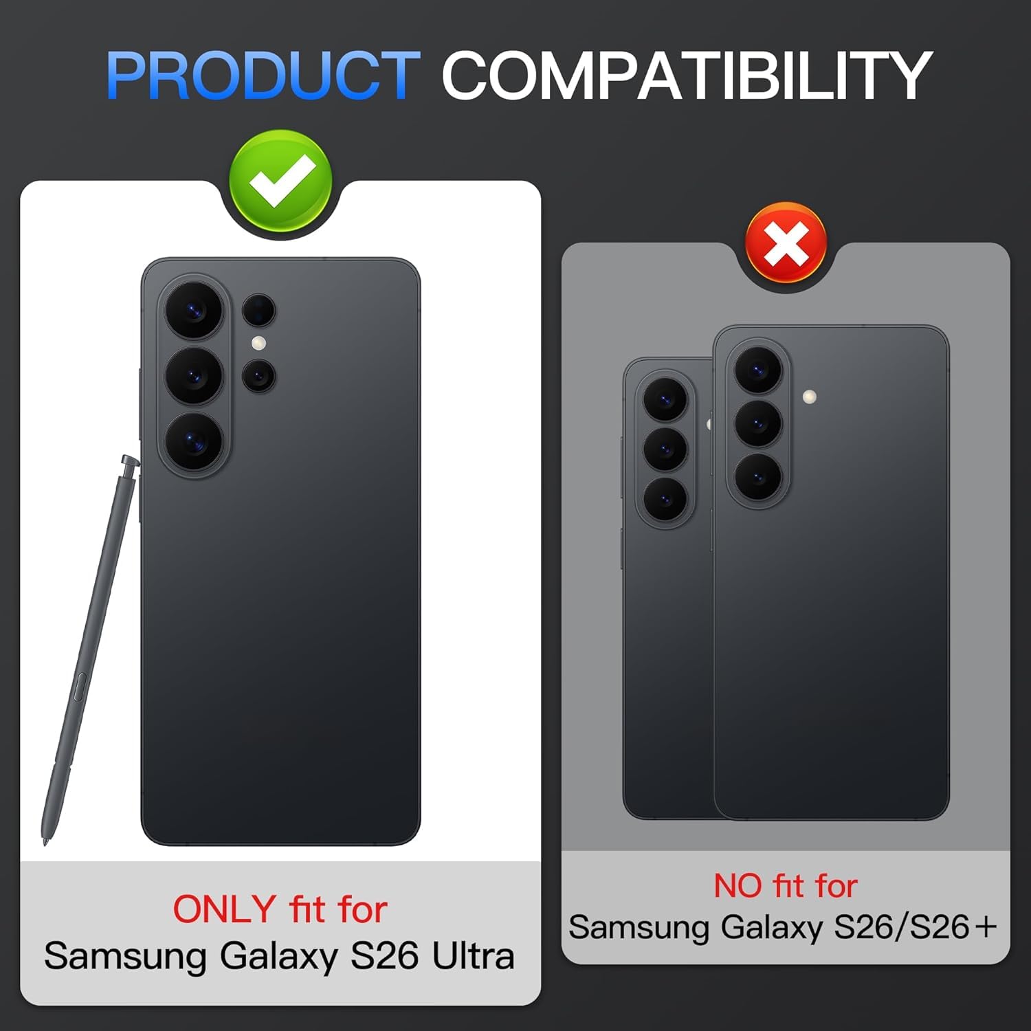 OpenTech® Premium Camera Lens Protector For Samsung Galaxy S26 Ultra (Black) – 9H Tempered Glass, Military-Grade Anti-Scratch, Case-Friendly, Easy Install Frame — Amazon image 2
