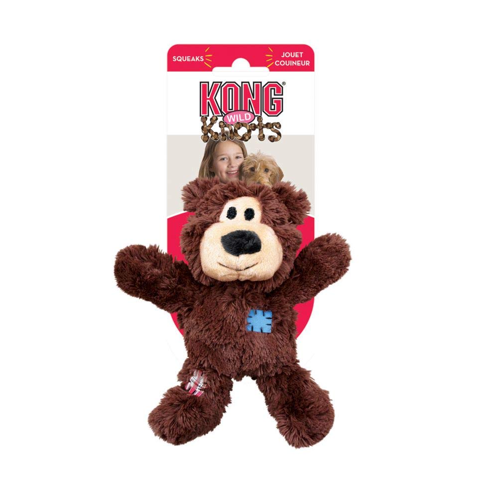 KONG Wild Knots - Orso giocattolo per cani, misura media/grande, 3 pezzi