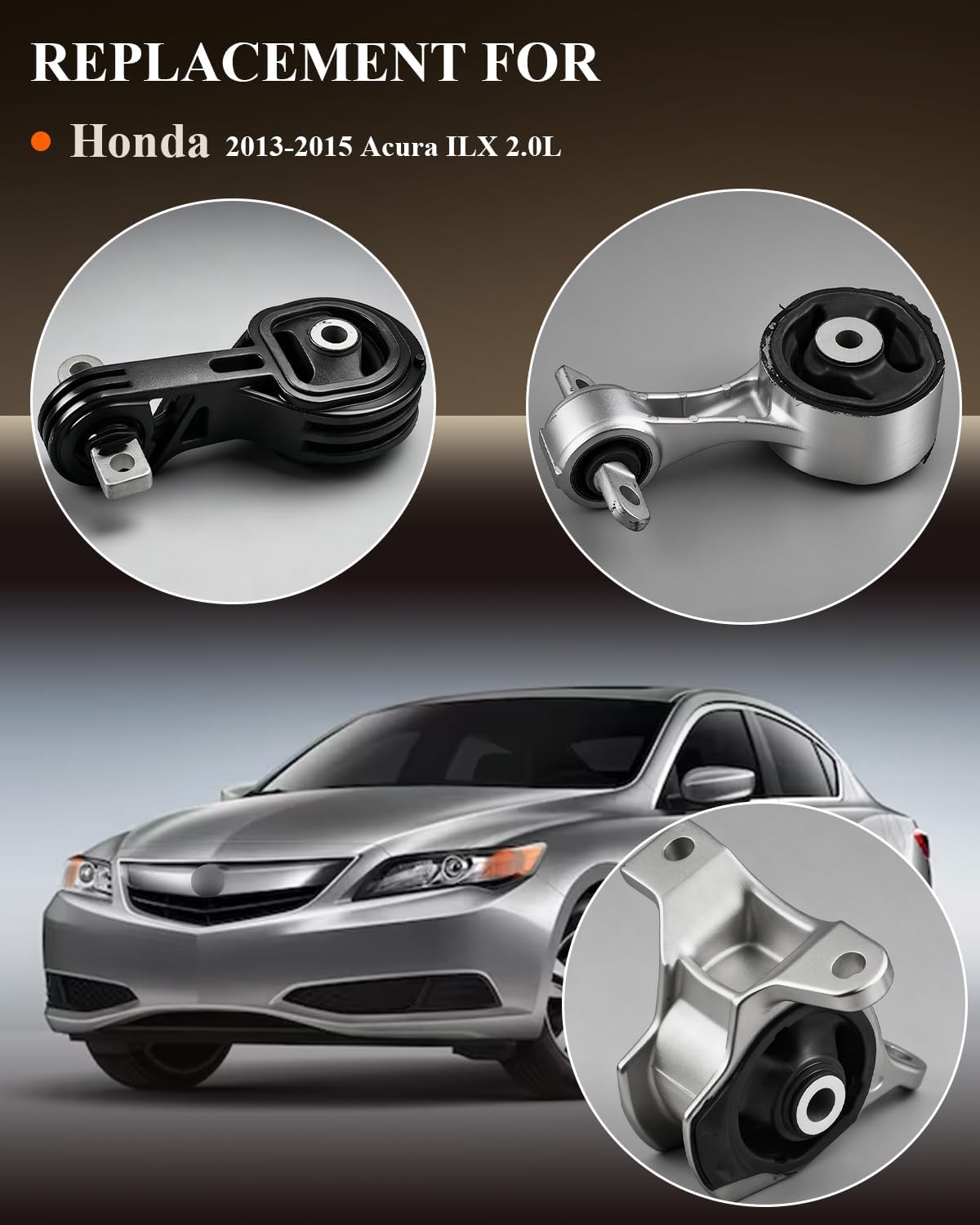 engine motor mount & trans mount replacement for 2013 2014 2015 acura ilx 2.0l,engine mount set of 3 replaces oe# a65052 a65050 a65085