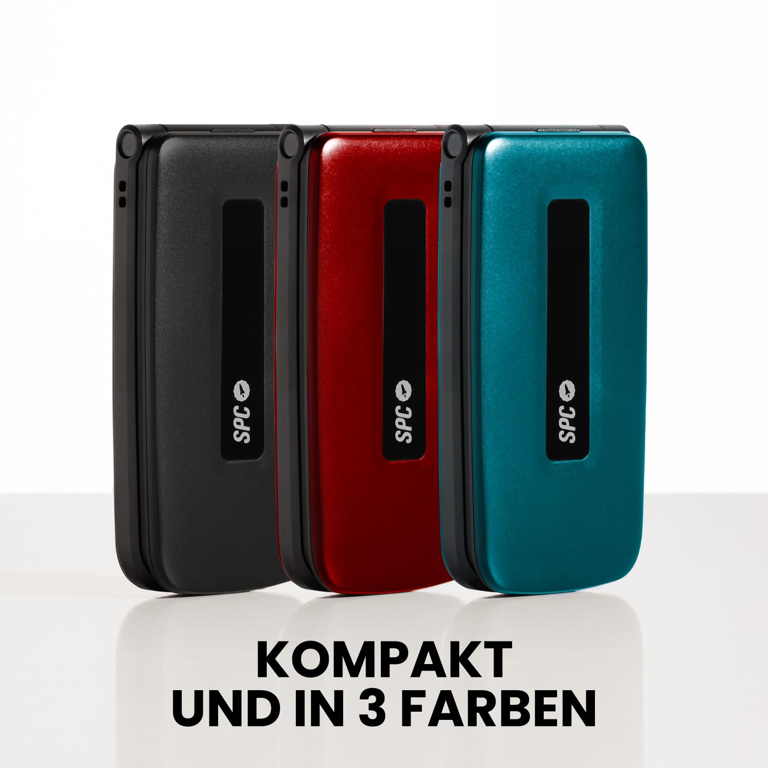 SPC Titan 2 – Klapphandy für Senioren, 4G, große Tasten, lauter Klingelton (105 dB), 2,4”-Display | Einfach zu bedienen und fern-konfigurierbar | 3 Direktwahltasten | Akku hält bis zu 7 Tage – Schwarz