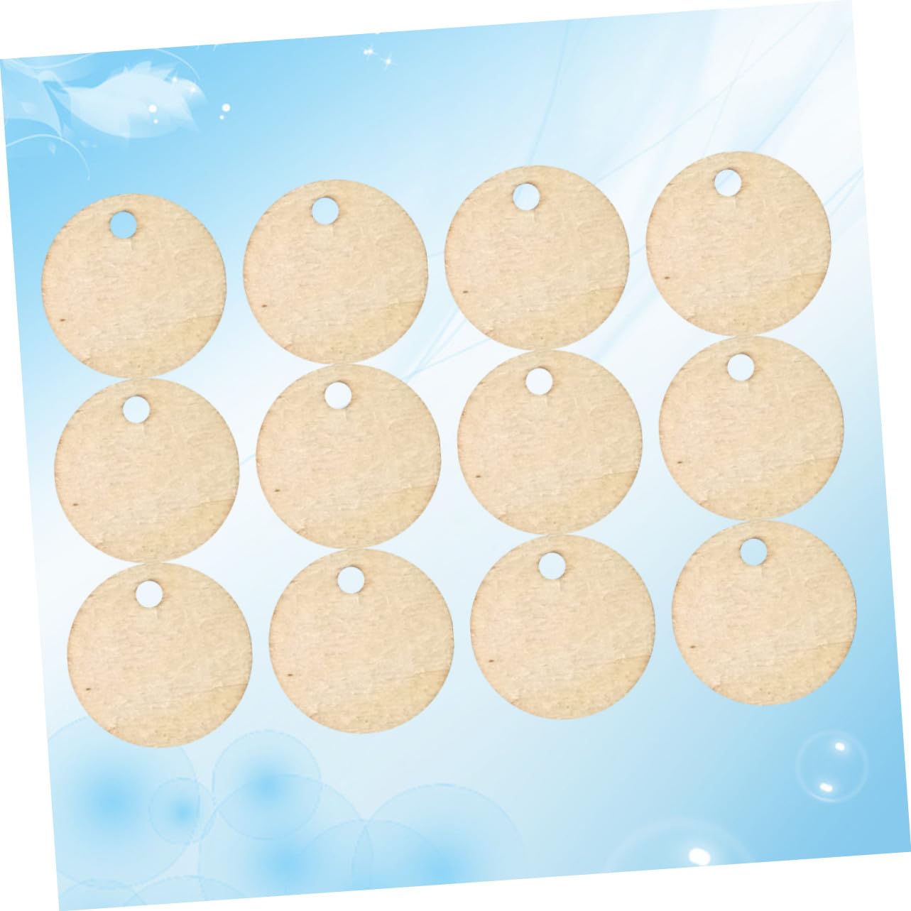 Housoutil 50 Pezzi Dischetti Legno Tondi con per Lavoretti Fai da Te Decorazioni Casa Scrapbooking Etichette Personalizzabili Superficie Liscia senza Sbavature