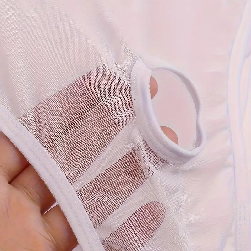 3 Pcs Men's Underwear, Mixed Color, Seamless Novel Triangle Hole Underwear4