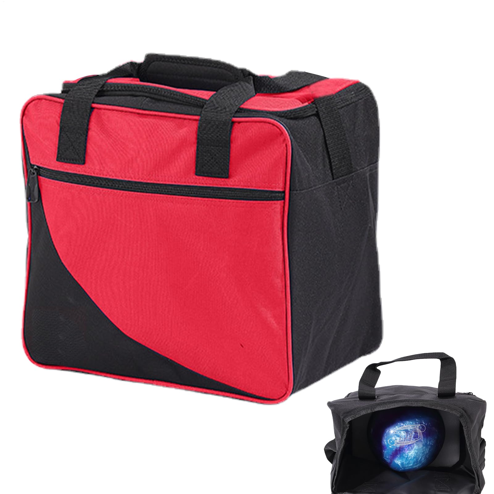 Genérico Sacs pour boules de bowling en tissu Oxford avec bandoulière pour ranger tout votre matériel de bowling, y compris 1 boule 10 chaussures (jusqu'à la taille 15 hommes) et serviettes